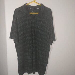 Nike Golf Dri-Fit Dark Green Stripe Short Sleeve Polo Size XXL